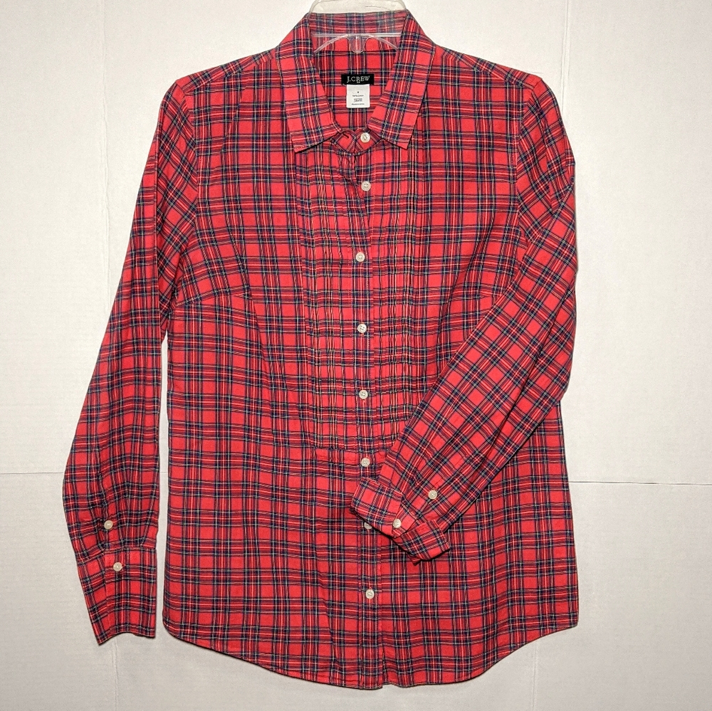 J. Crew Classic-fit Red Plaid Button-down Shirt